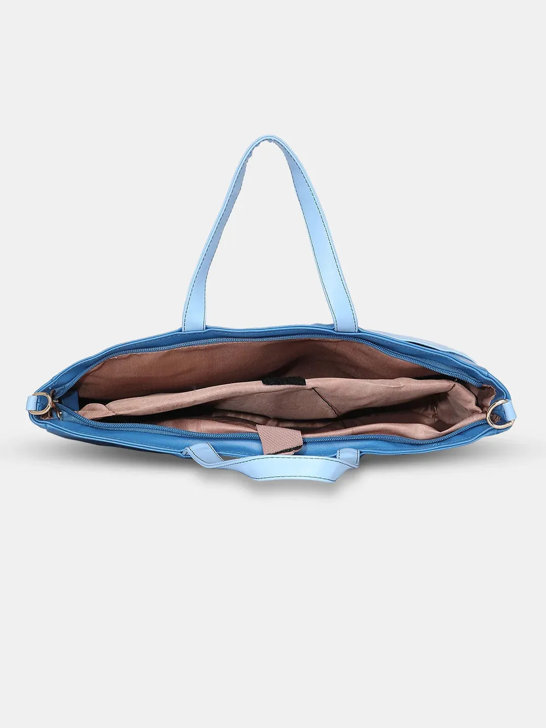 Caprese Ollie Large Cyan Laptop Satchel Bag