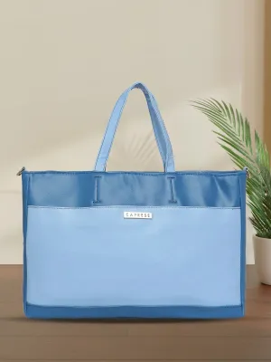 Caprese Ollie Large Cyan Laptop Satchel Bag