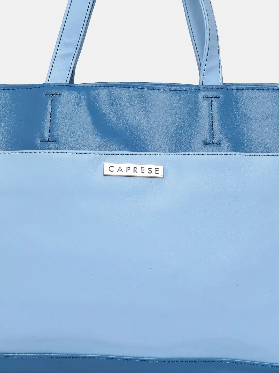 Caprese Ollie Large Cyan Laptop Satchel Bag