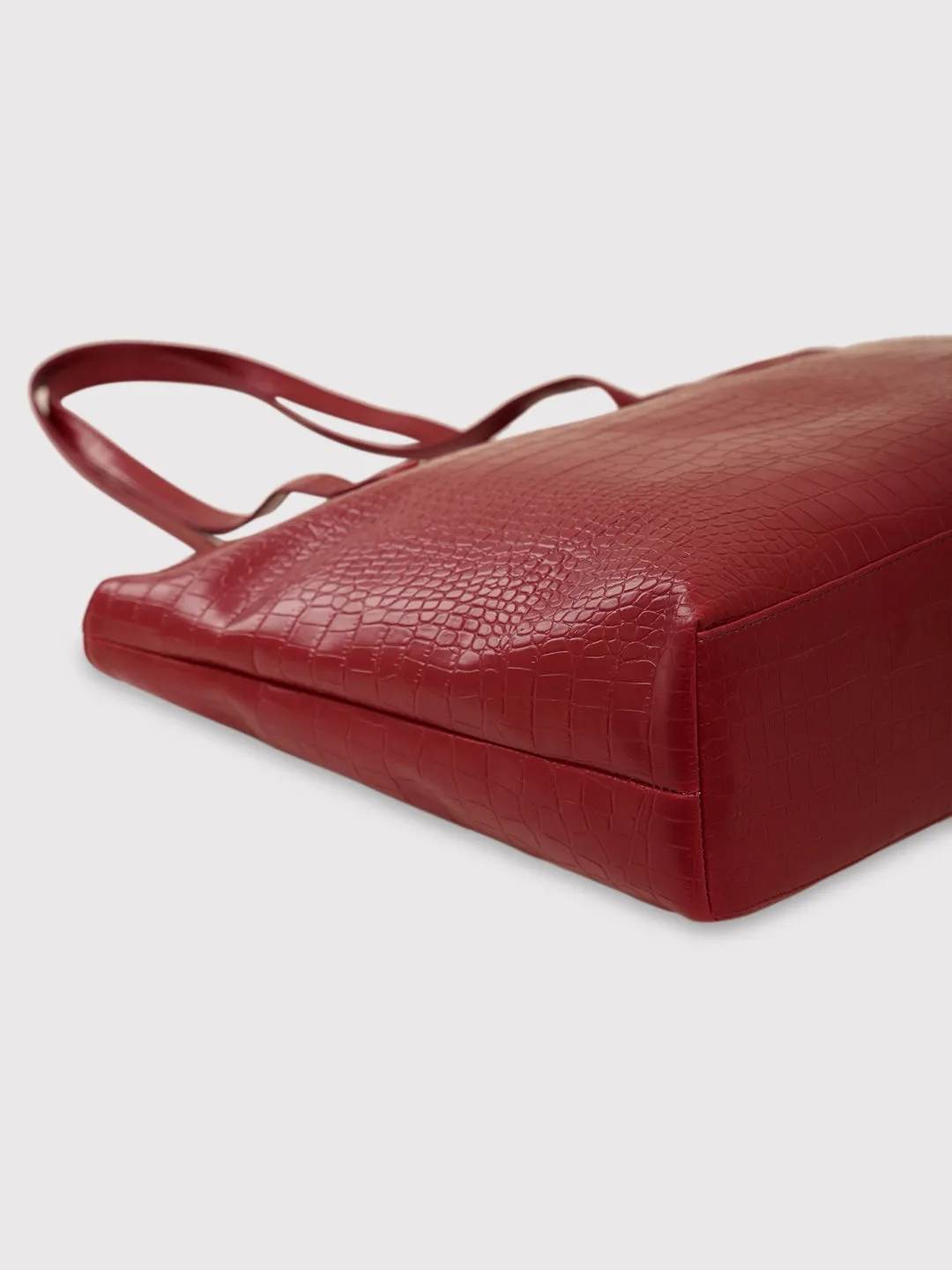 Caprese Oprah Large Maroon Tote Bag