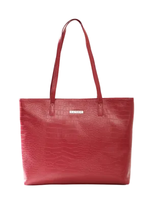 Caprese Oprah Large Maroon Tote Bag