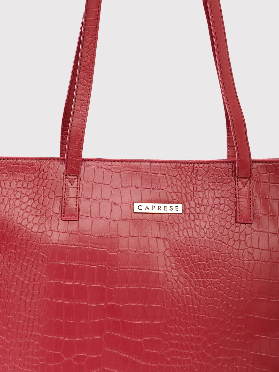 Caprese Oprah Large Maroon Tote Bag