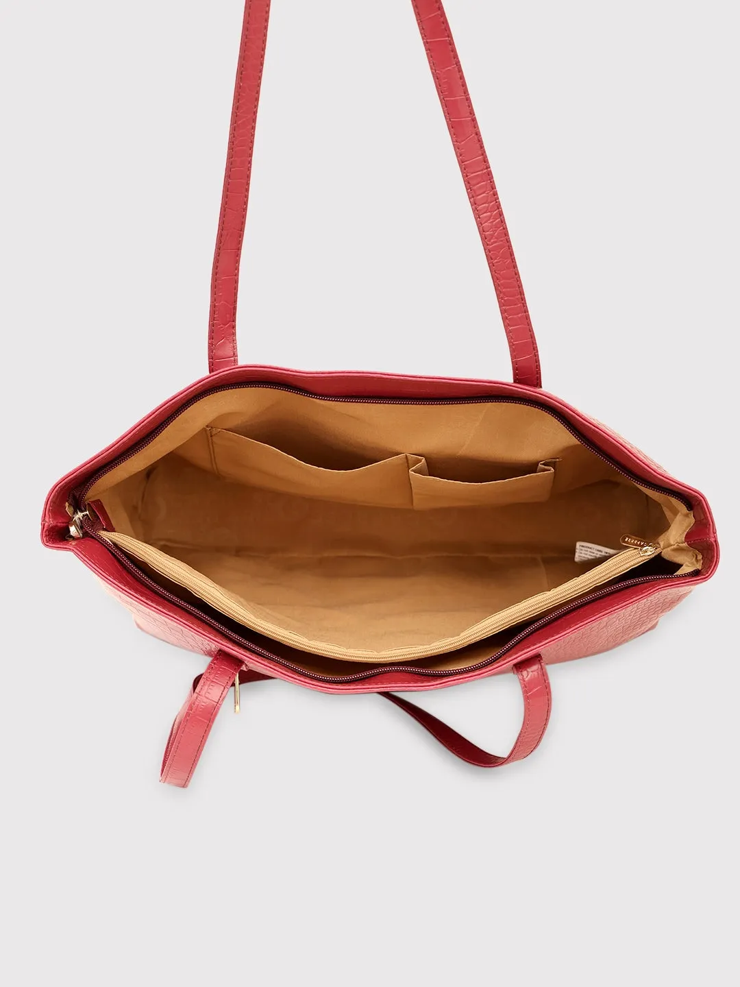 Caprese Oprah Large Maroon Tote Bag