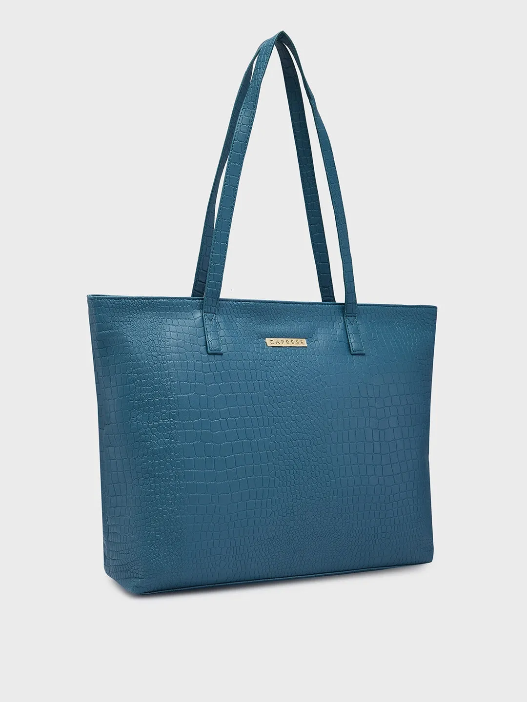Caprese Oprah Large Teal Tote Bag