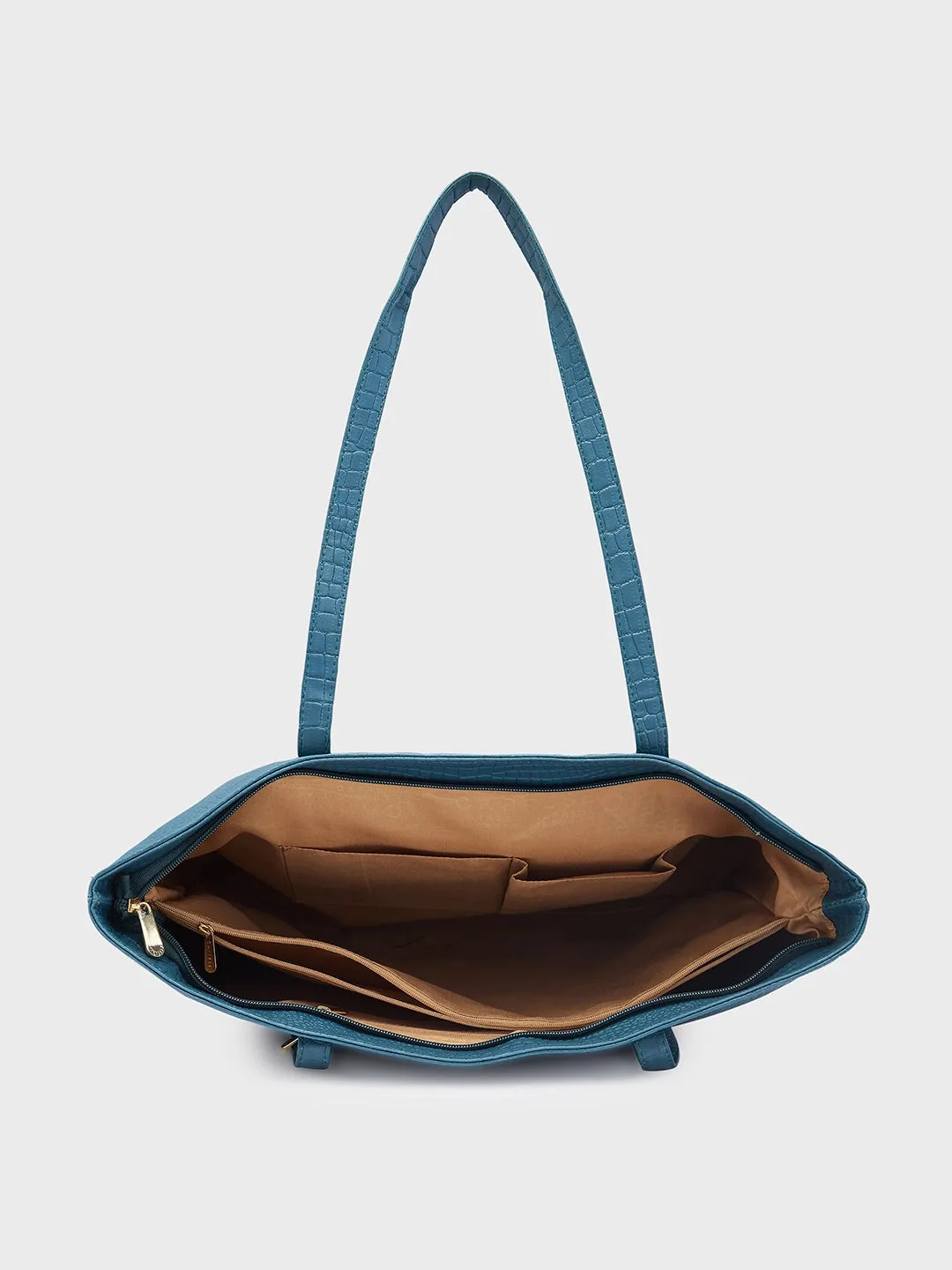 Caprese Oprah Large Teal Tote Bag