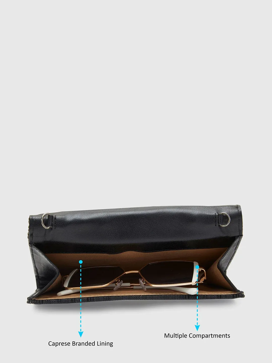 Caprese Party Bluma Medium Black Clutch