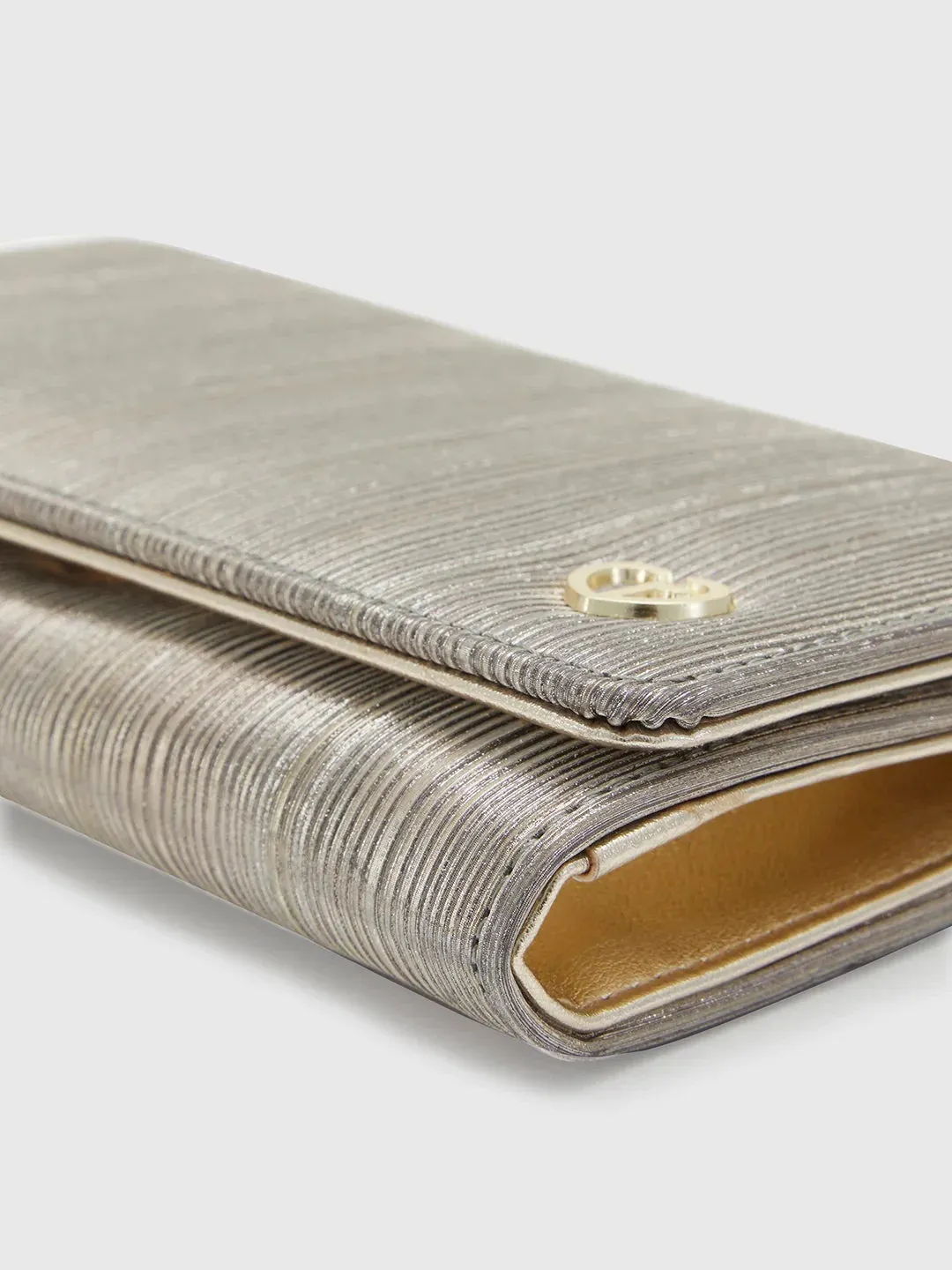 Caprese Party Bluma Medium Champagne Gold Clutch