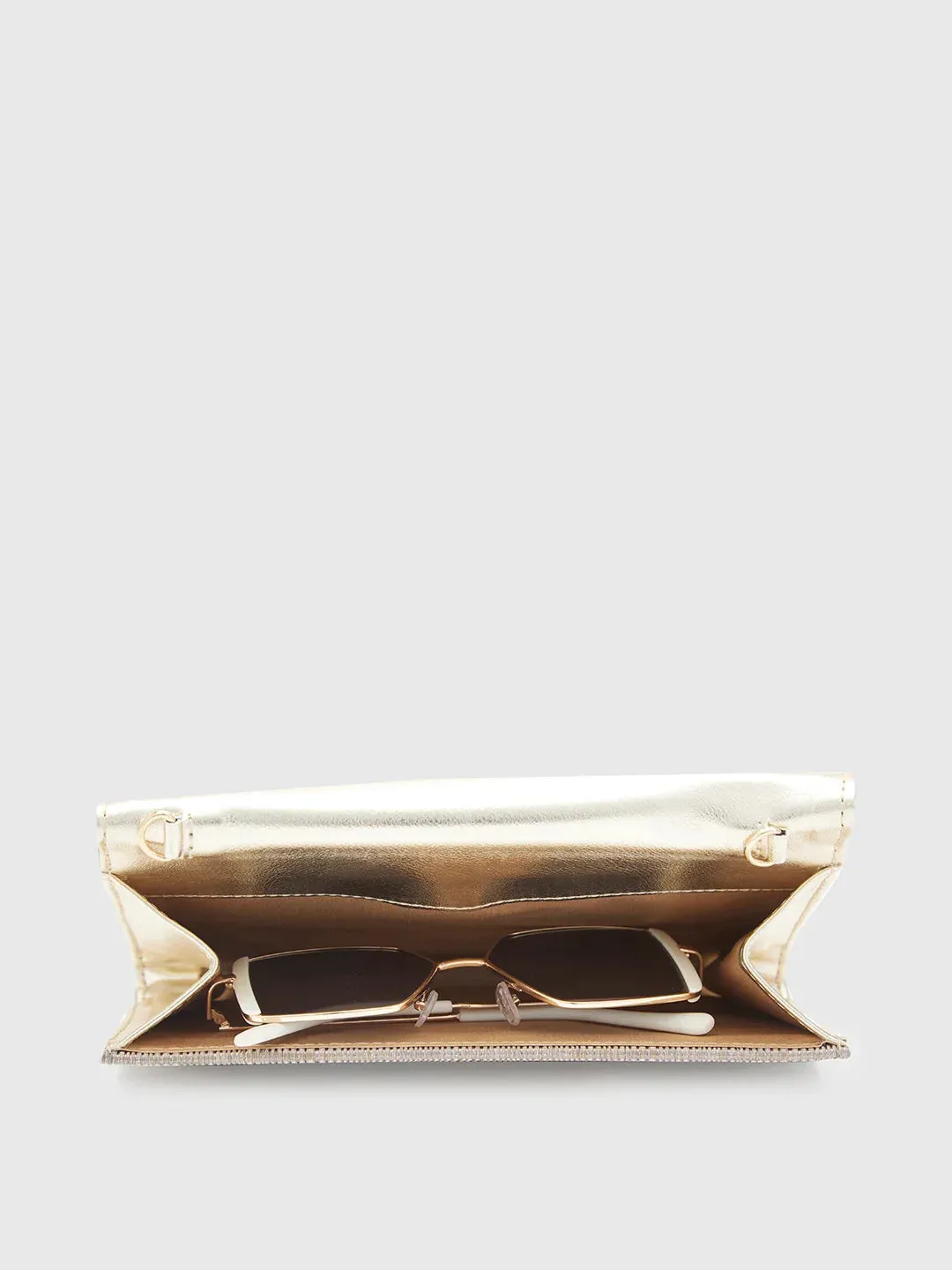 Caprese Party Bluma Medium Champagne Gold Clutch