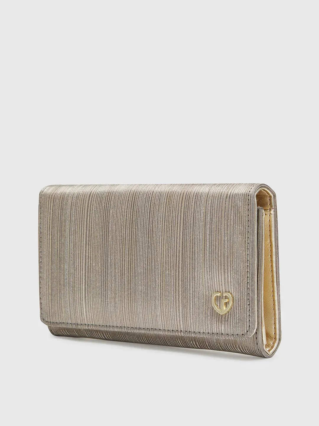 Caprese Party Bluma Medium Champagne Gold Clutch