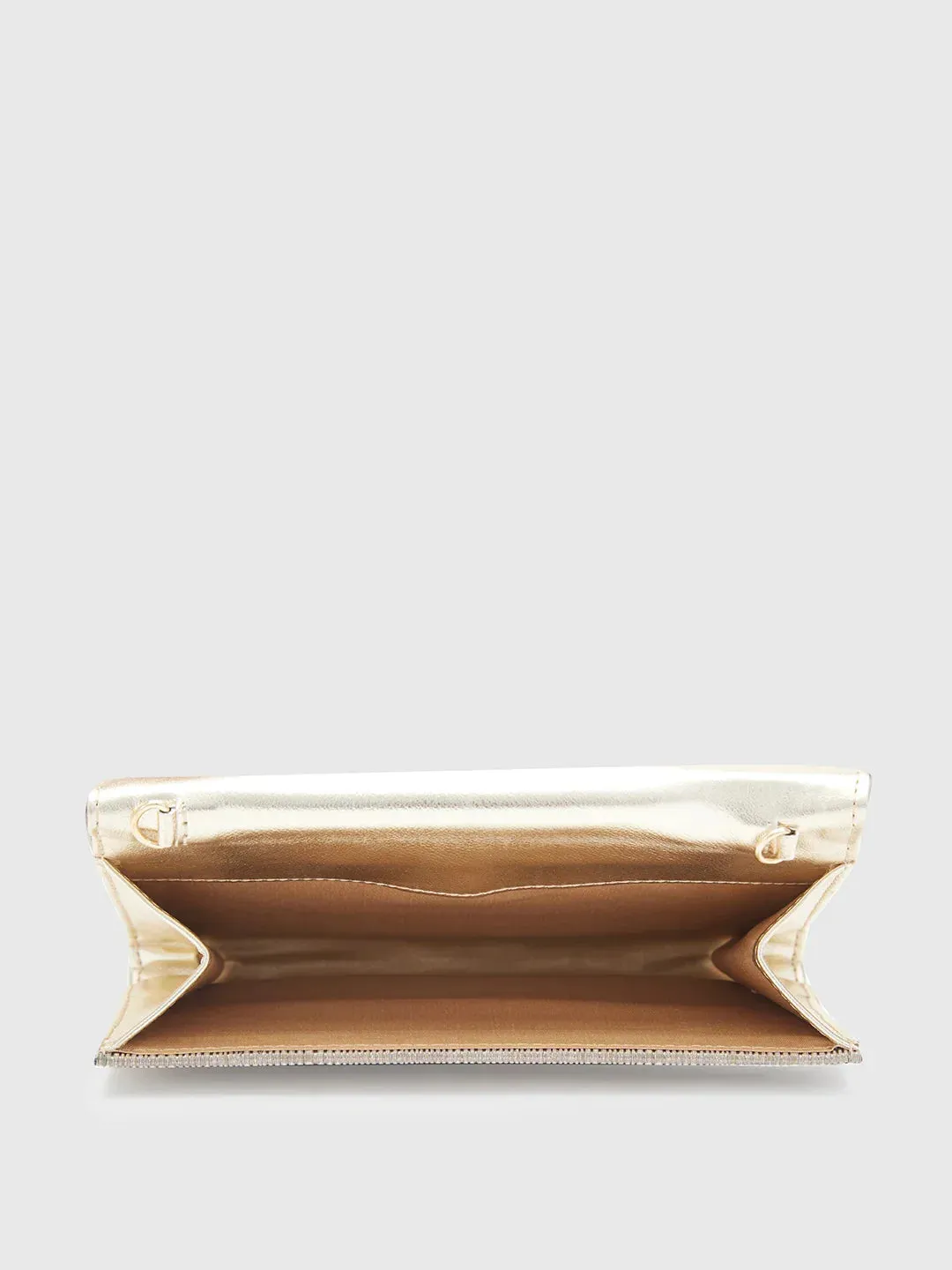 Caprese Party Bluma Medium Champagne Gold Clutch