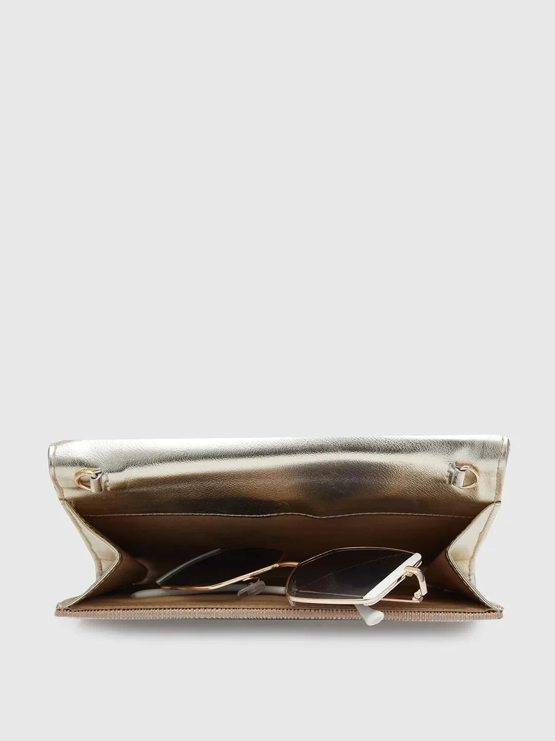 Caprese Party Bluma Medium Gold Clutch
