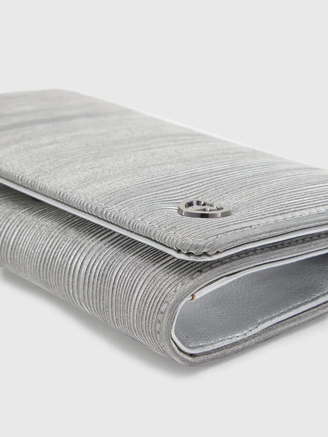 Caprese Party Bluma Medium Gunmetal Clutch