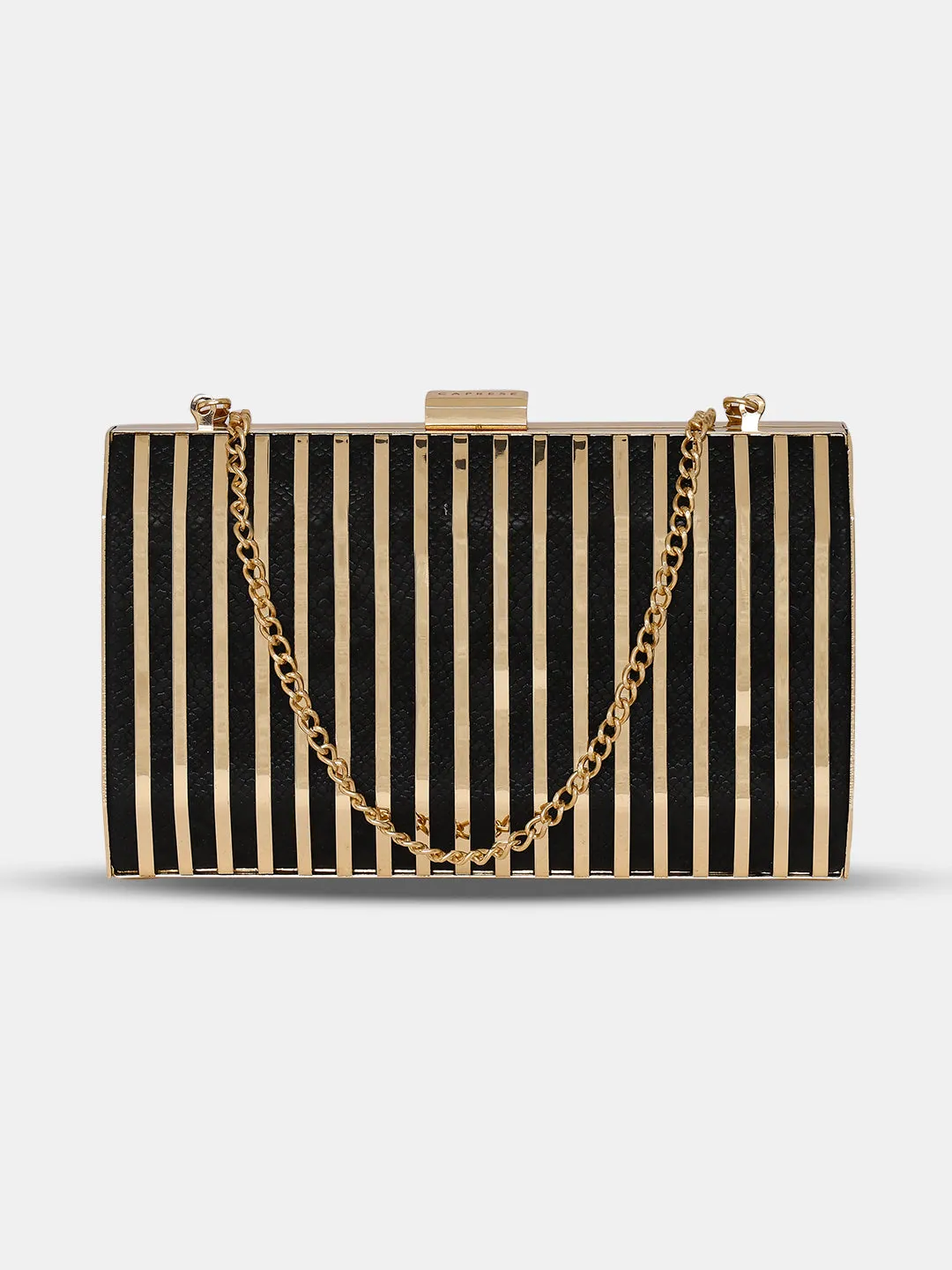 Caprese Party Carly Small Black Clutch