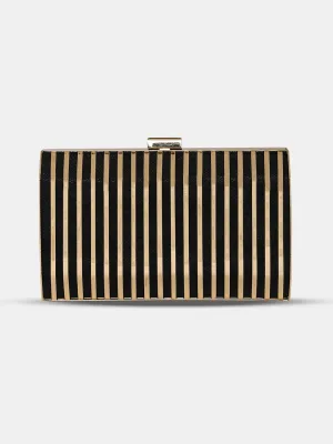 Caprese Party Carly Small Black Clutch