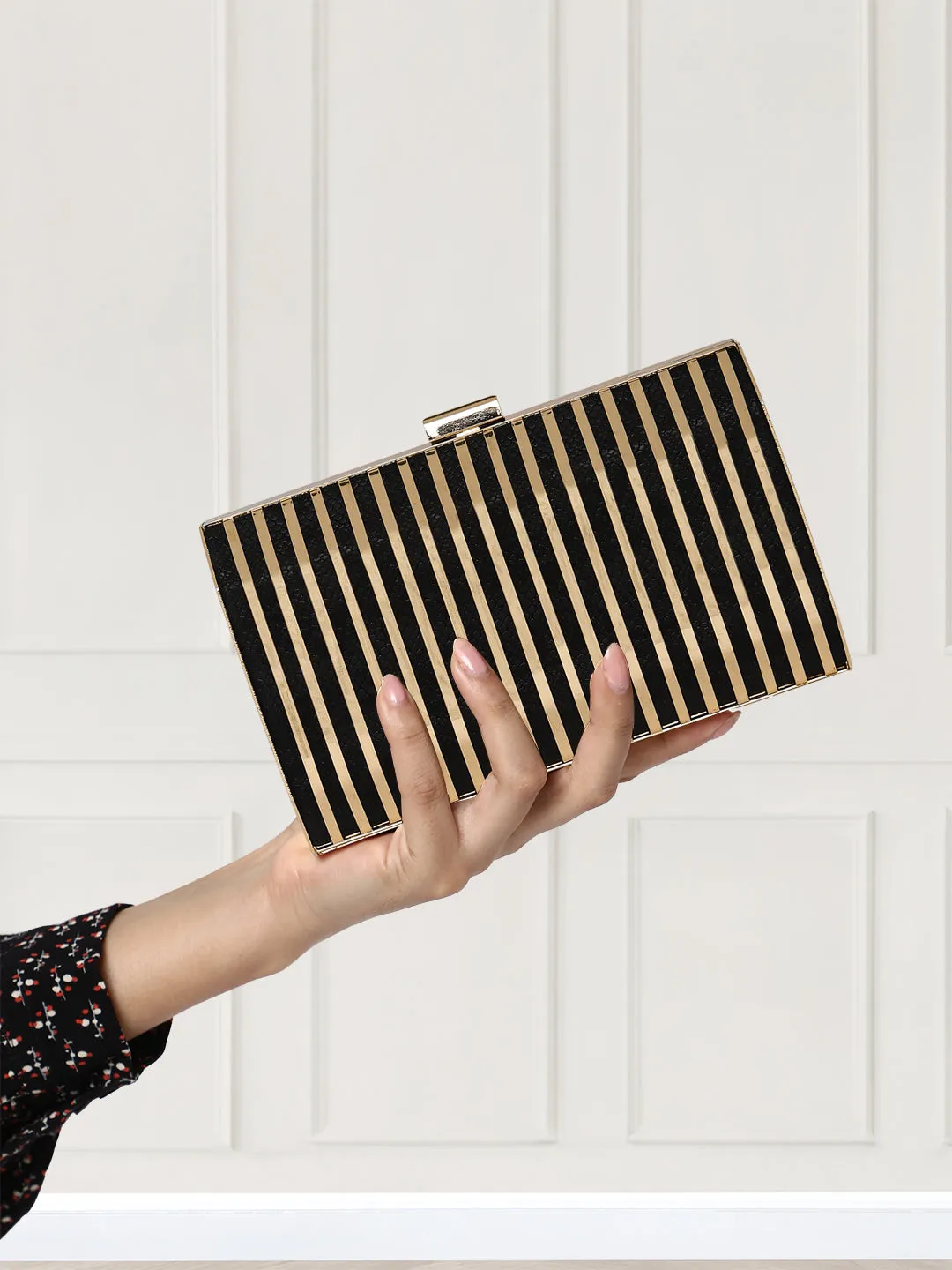 Caprese Party Carly Small Black Clutch