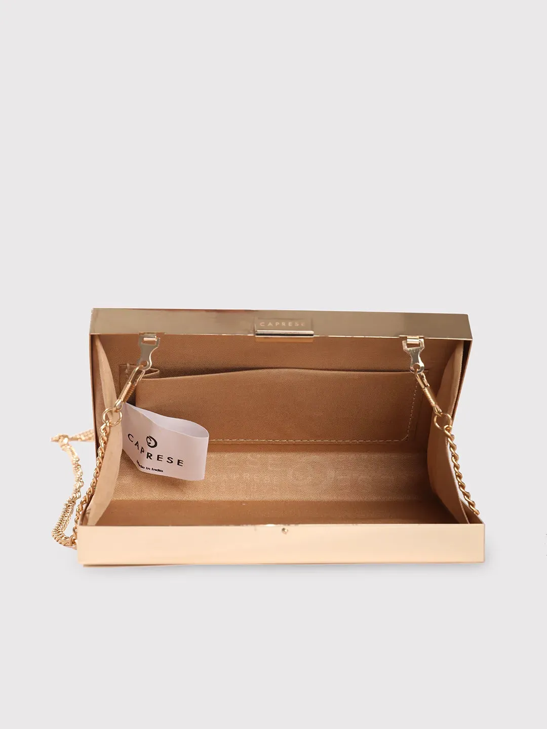 Caprese Party Junie Small Gold Clutch