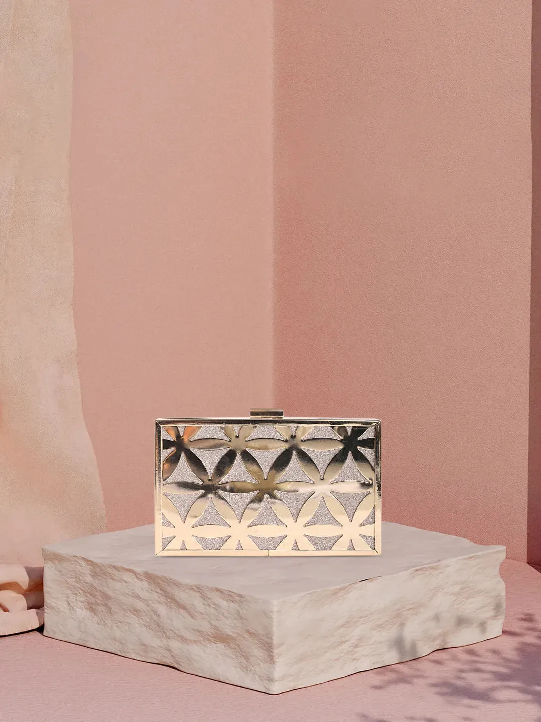 Caprese Party Junie Small Gold Clutch