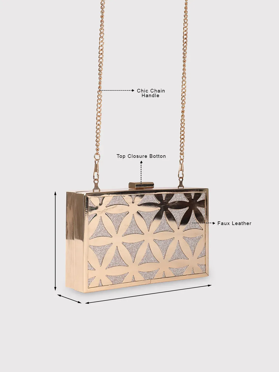 Caprese Party Junie Small Gold Clutch