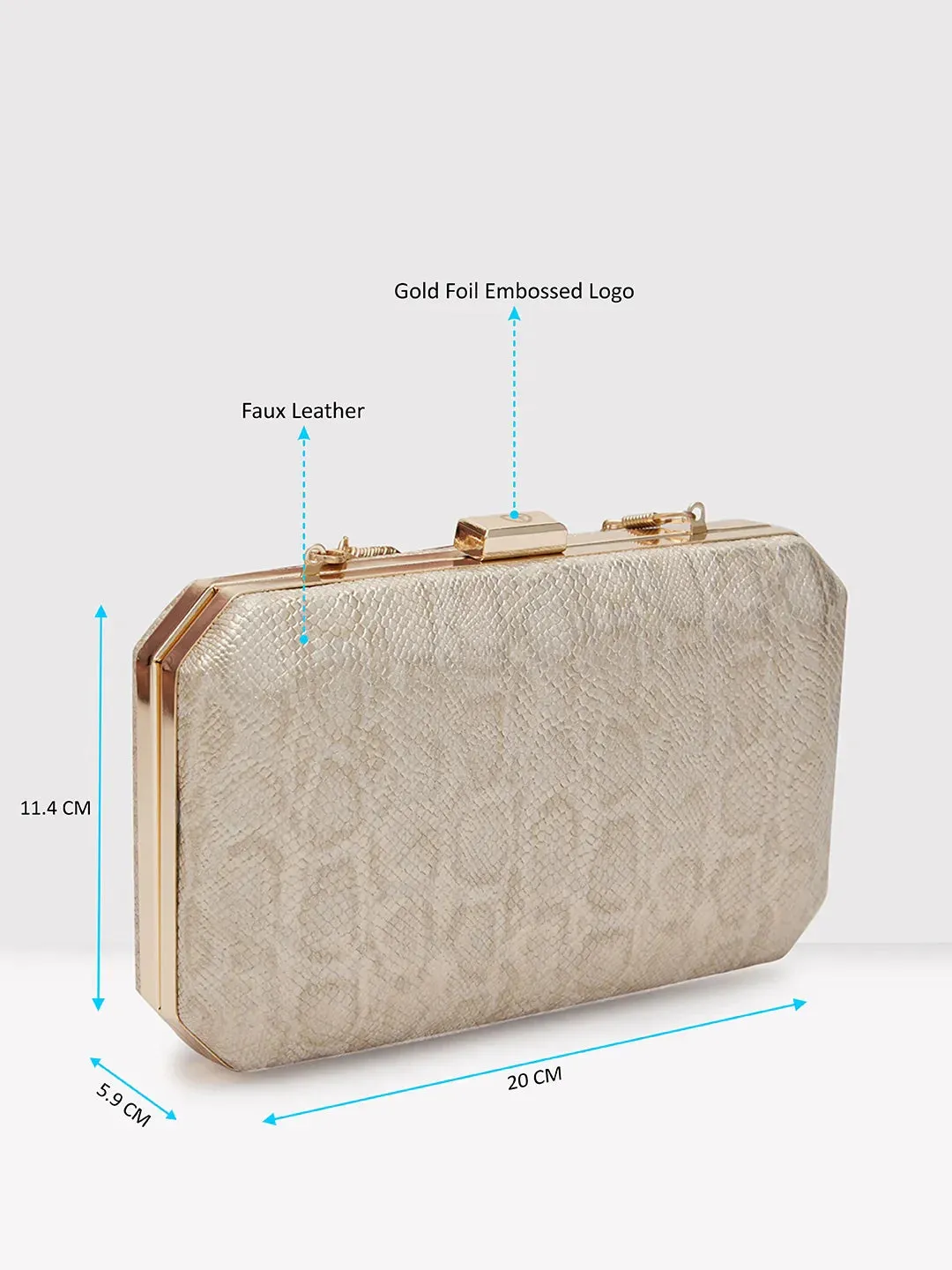 Caprese Party Merle Medium Beige Clutch