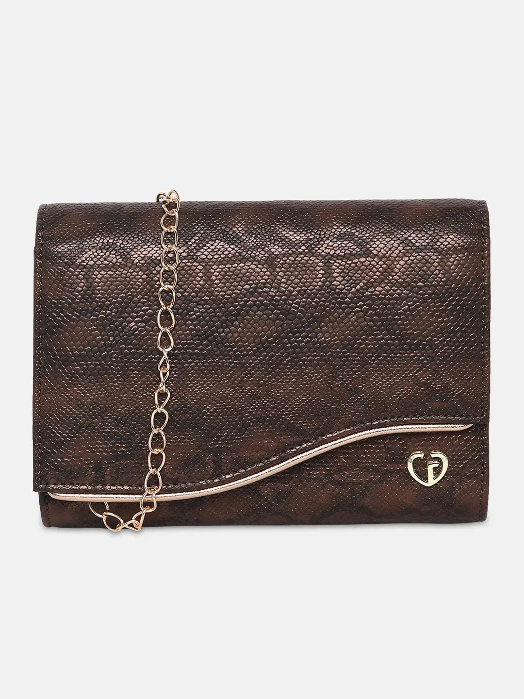 Caprese Party Merle Medium Brown Clutch