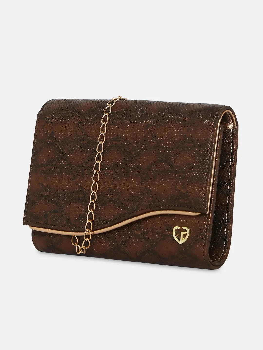 Caprese Party Merle Medium Brown Clutch