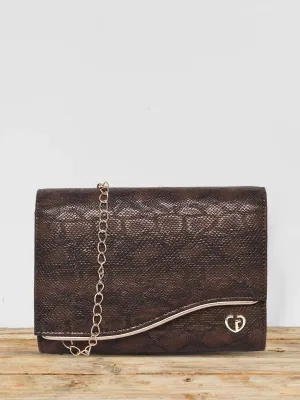 Caprese Party Merle Medium Brown Clutch