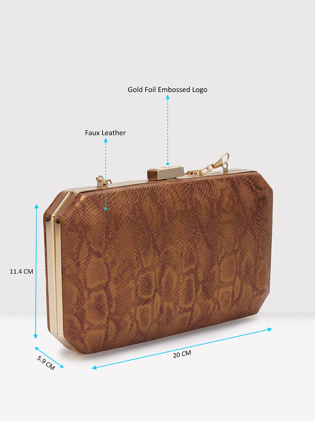 Caprese Party Merle Medium Copper Clutch
