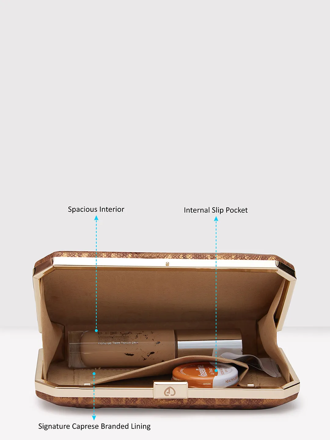Caprese Party Merle Medium Copper Clutch