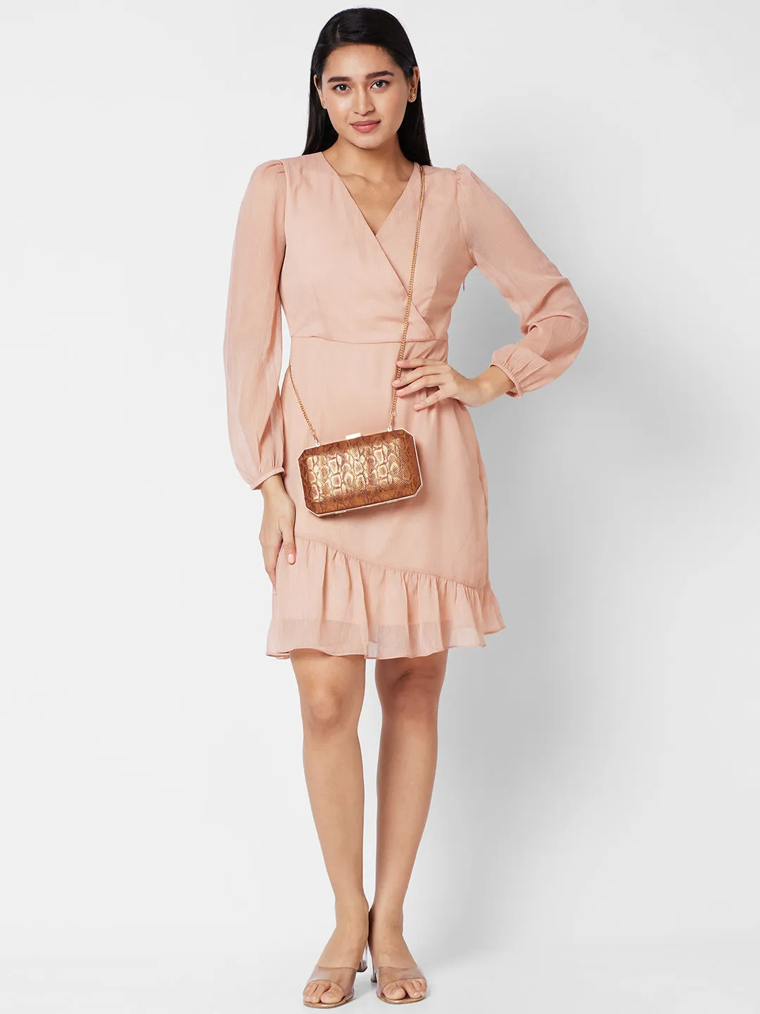 Caprese Party Merle Medium Copper Clutch