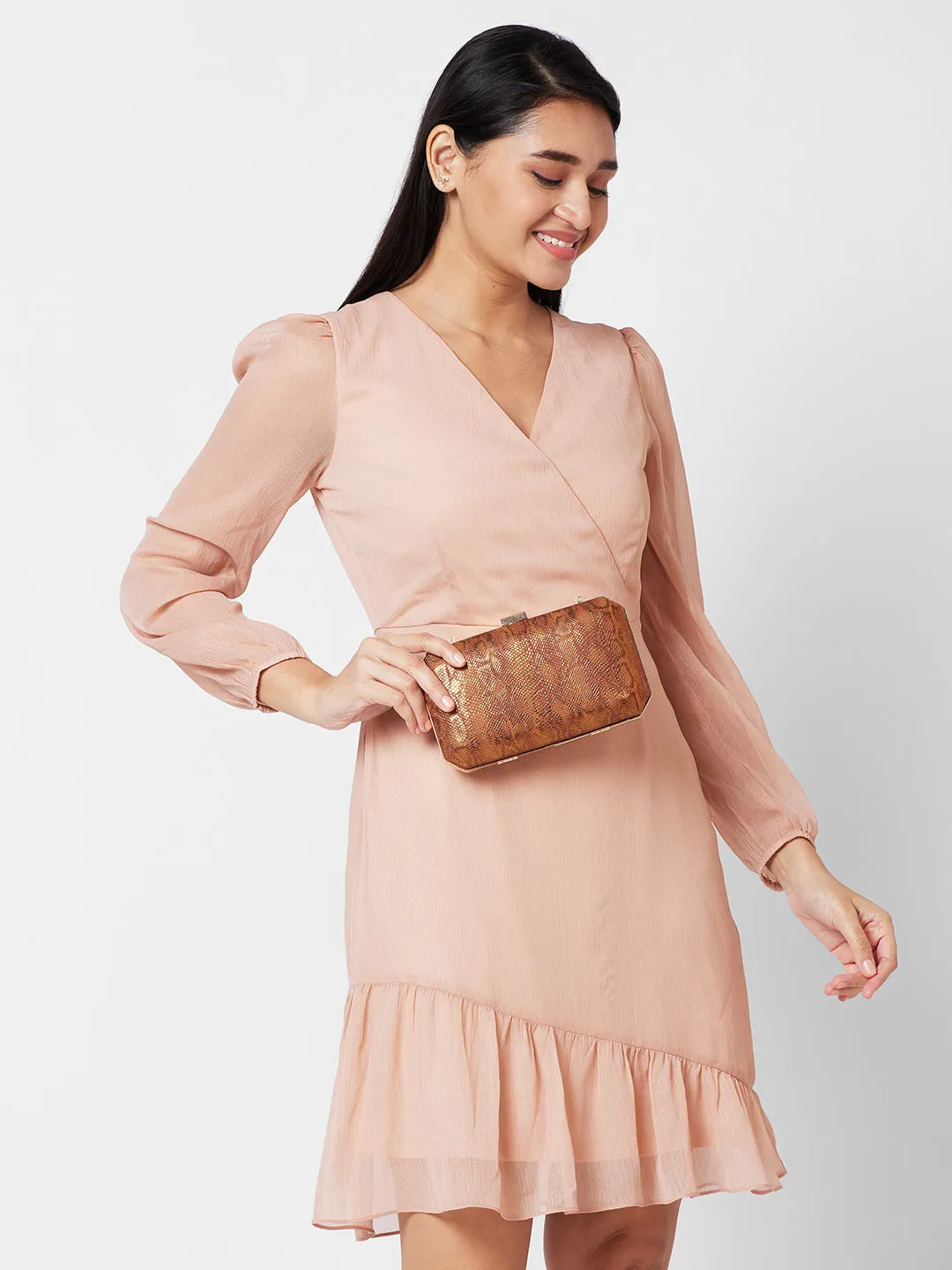 Caprese Party Merle Medium Copper Clutch