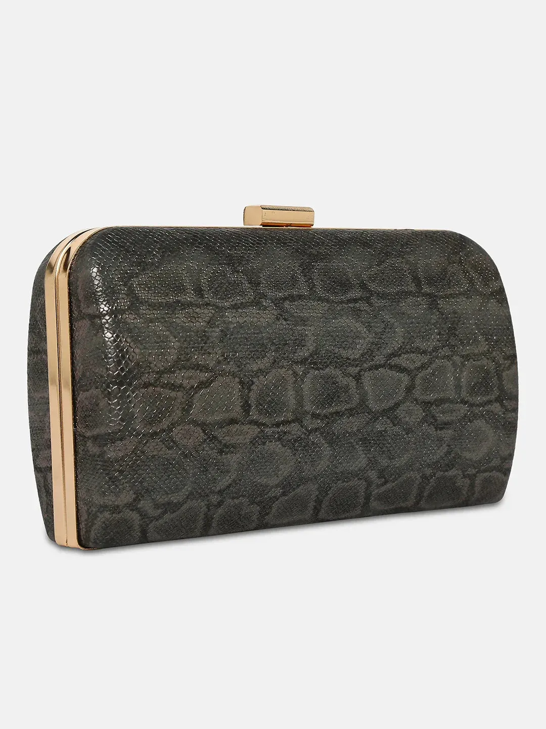 Caprese Party Teirra Medium Gunmetal Clutch