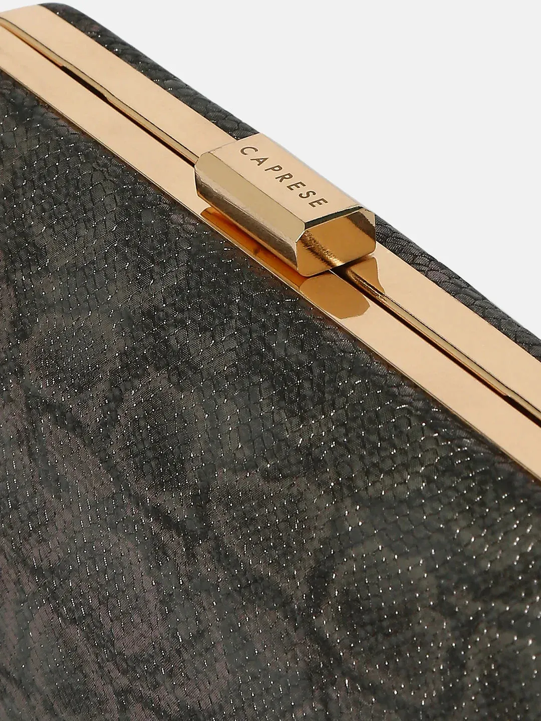 Caprese Party Teirra Medium Gunmetal Clutch