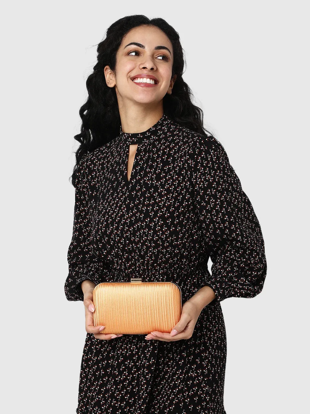 Caprese Party Trescha Medium Gold Clutch