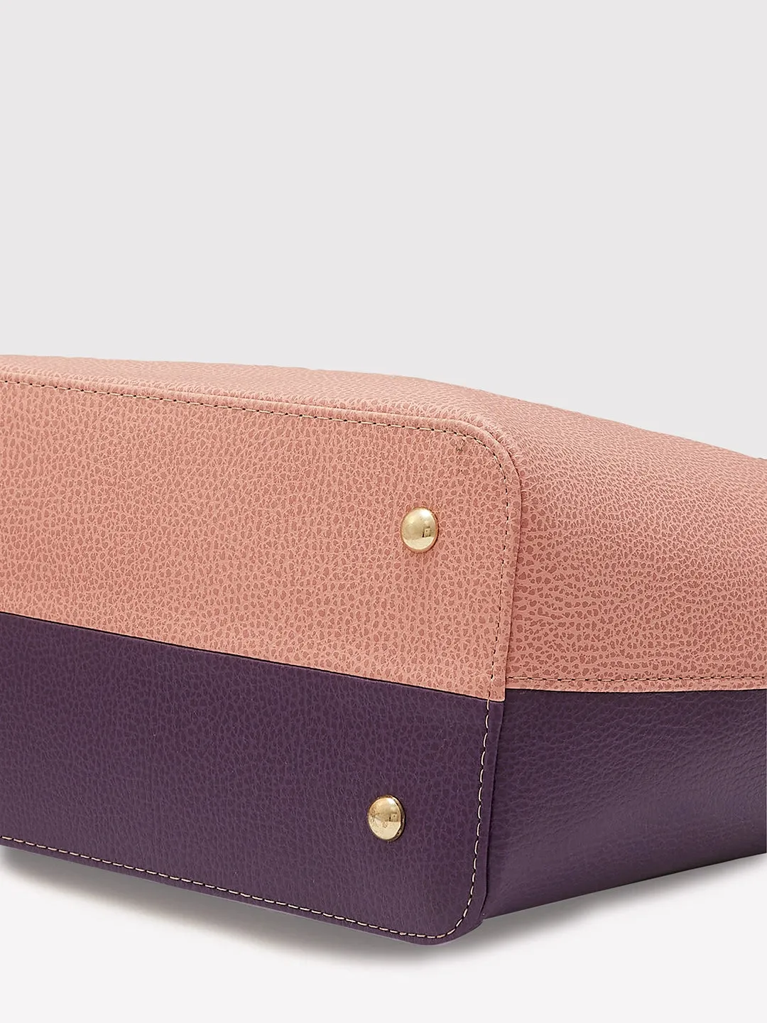 Caprese Pebble Medium Blush Grape Tote Bag
