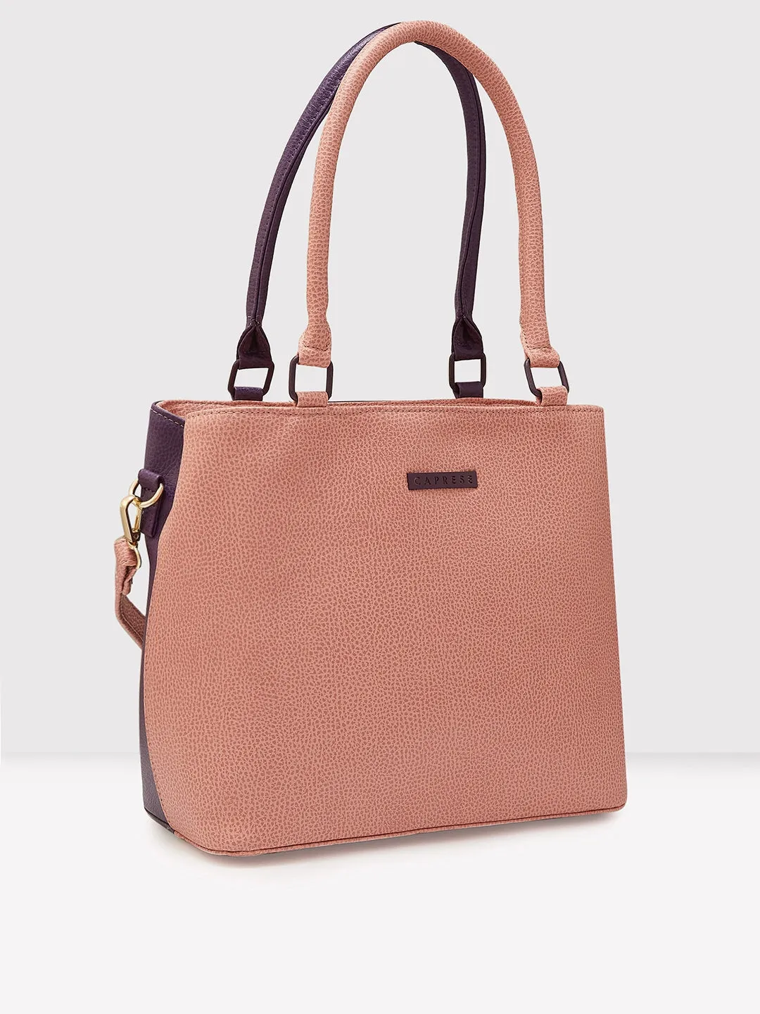 Caprese Pebble Medium Blush Grape Tote Bag