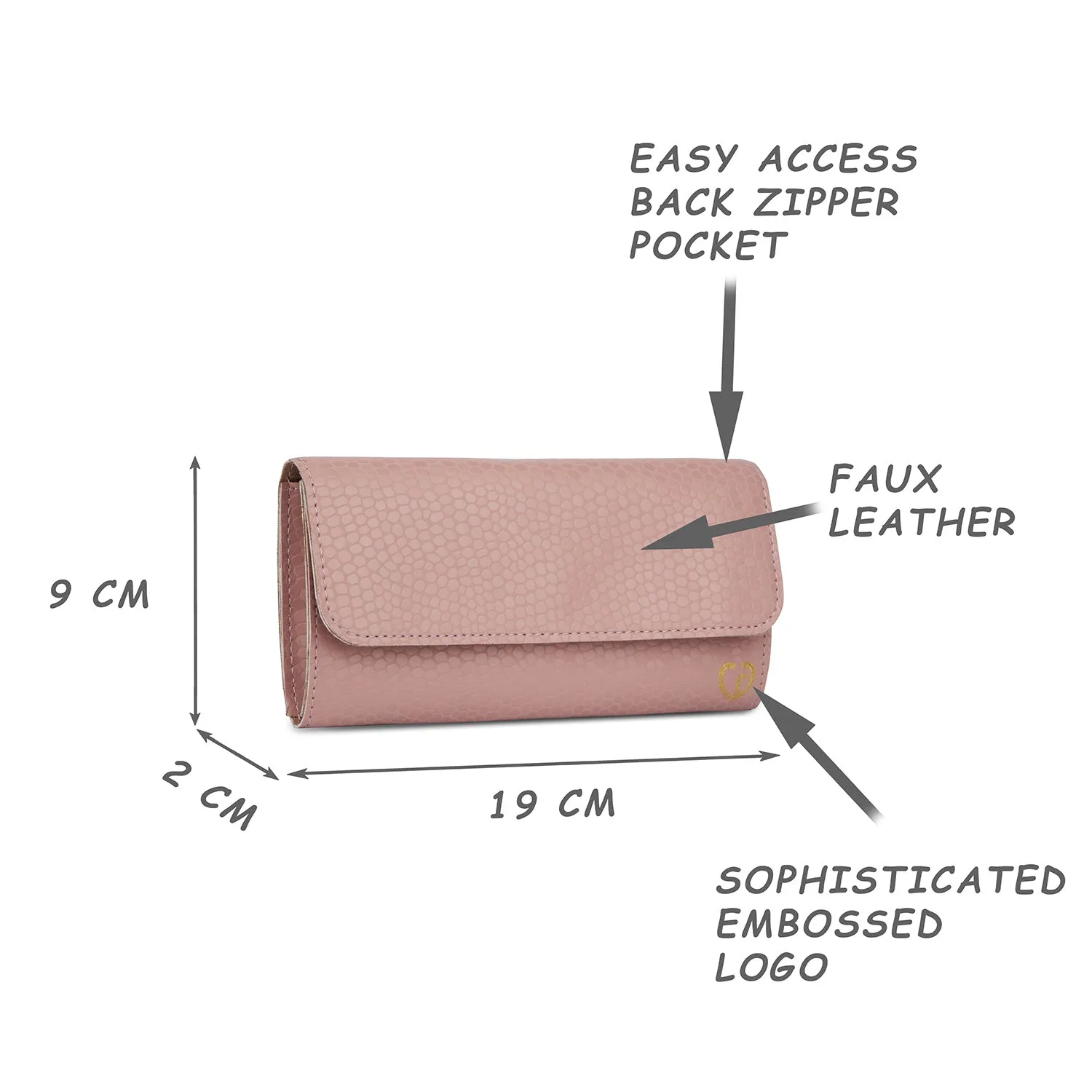 Caprese Pernille Medium Blush Wallet