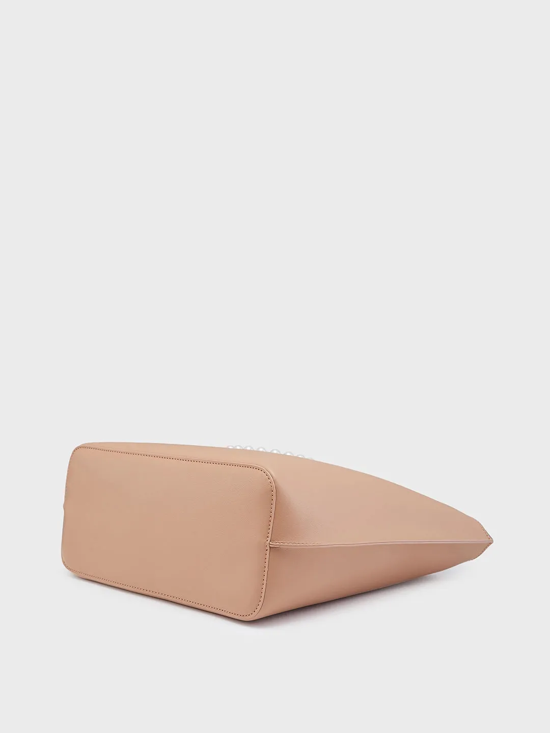 Caprese Pink Cloud Medium Brown Tote Bag