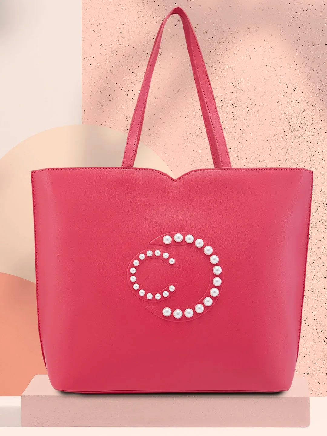 Caprese Pink Cloud Medium Pink Tote Bag