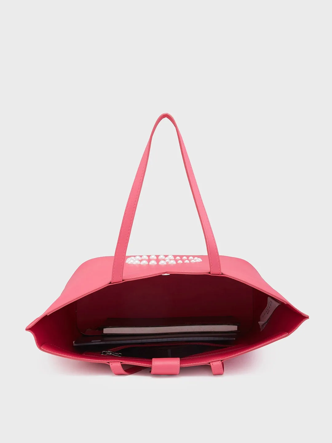 Caprese Pink Cloud Medium Pink Tote Bag