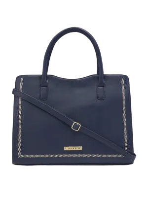 Caprese Poppy Large Navy Tote Bag