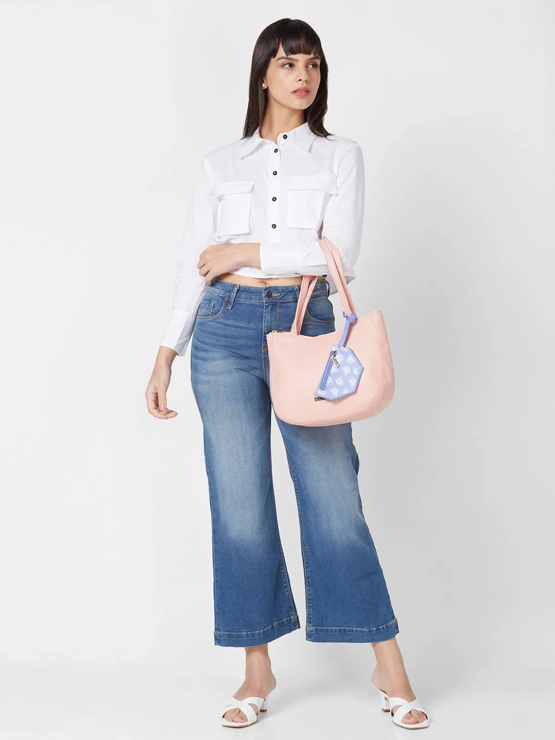 Caprese Pyxis Small Mellow Rose Satchel Bag