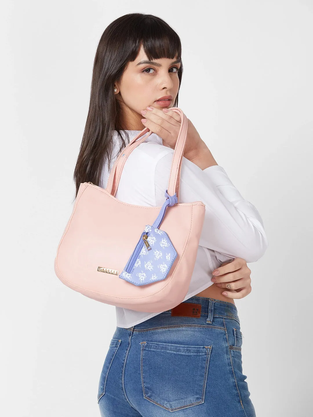 Caprese Pyxis Small Mellow Rose Satchel Bag