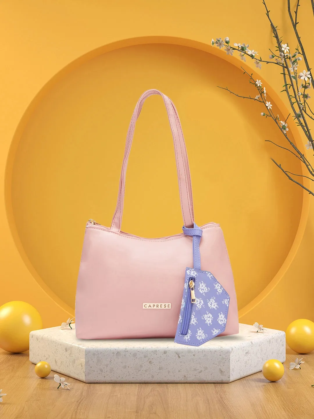 Caprese Pyxis Small Mellow Rose Satchel Bag
