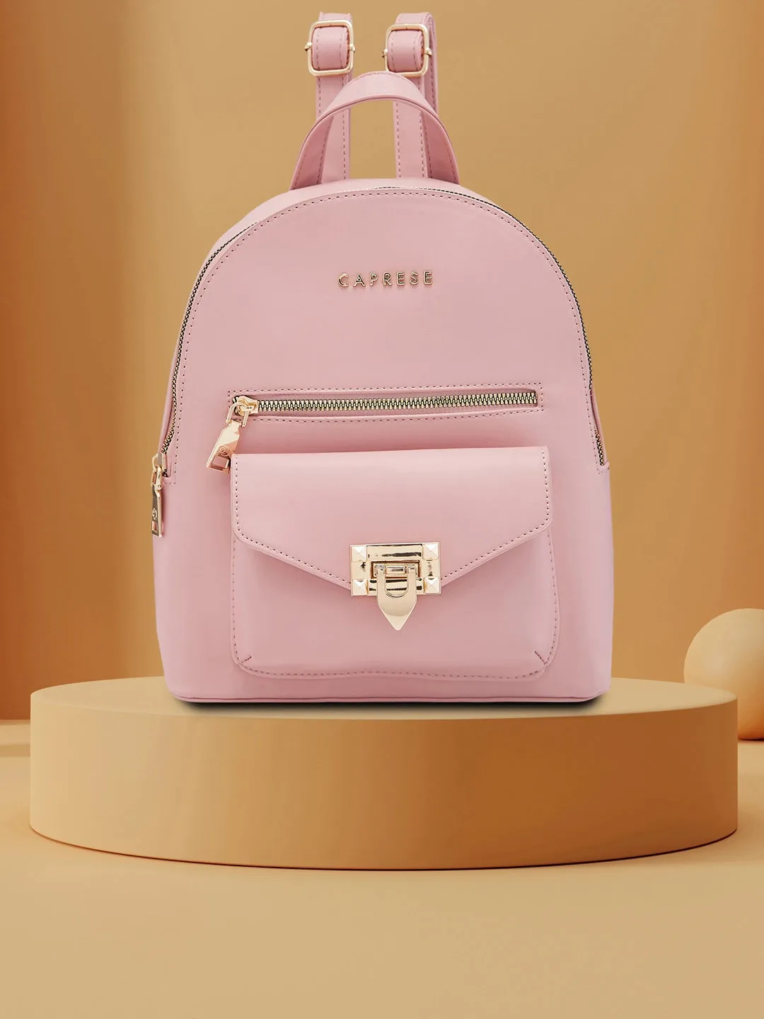Caprese Rabina Medium Pink Backpack