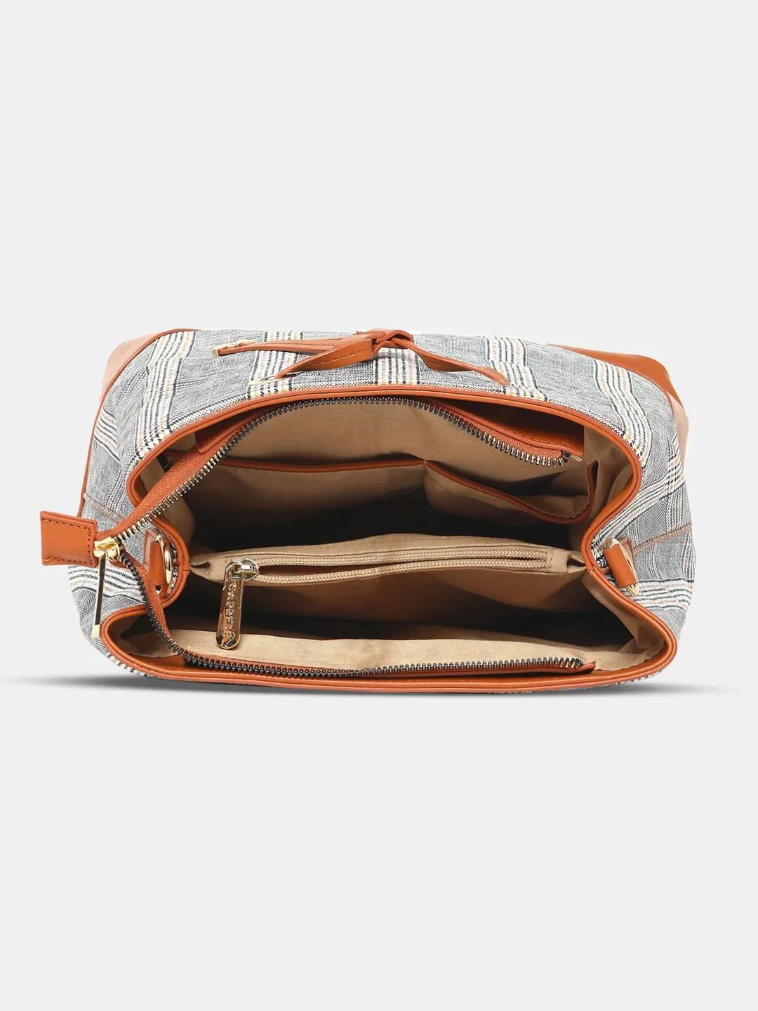 Caprese Remi Large Tan Satchel Bag