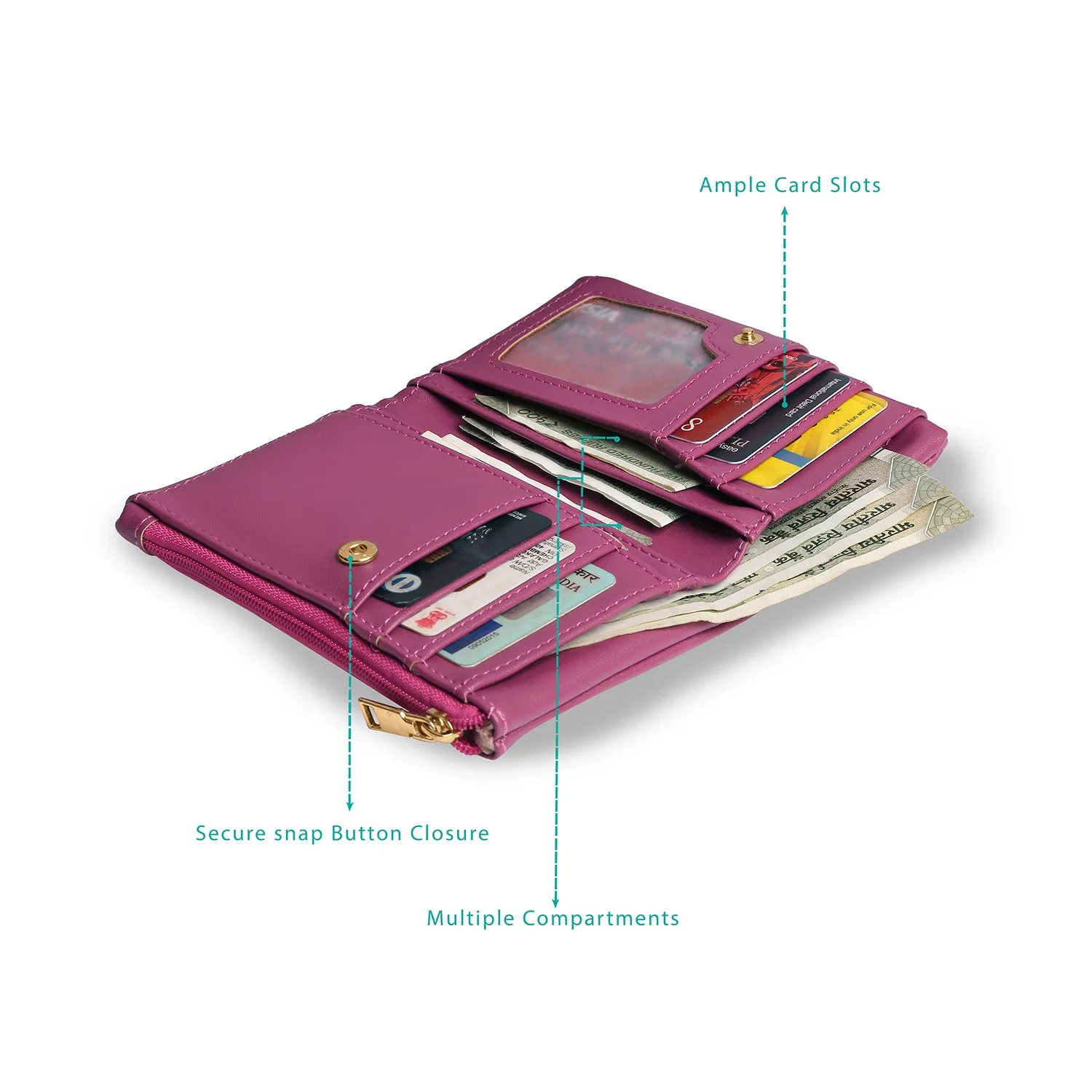 Caprese Remy Small Fuchsia Wallet