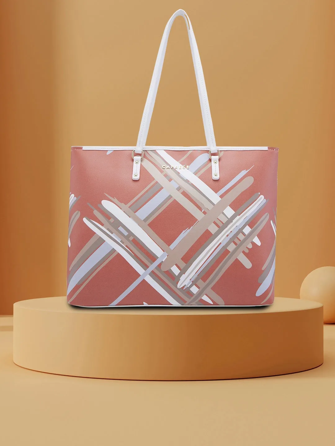 Caprese Renee Large Orange Tote Bag