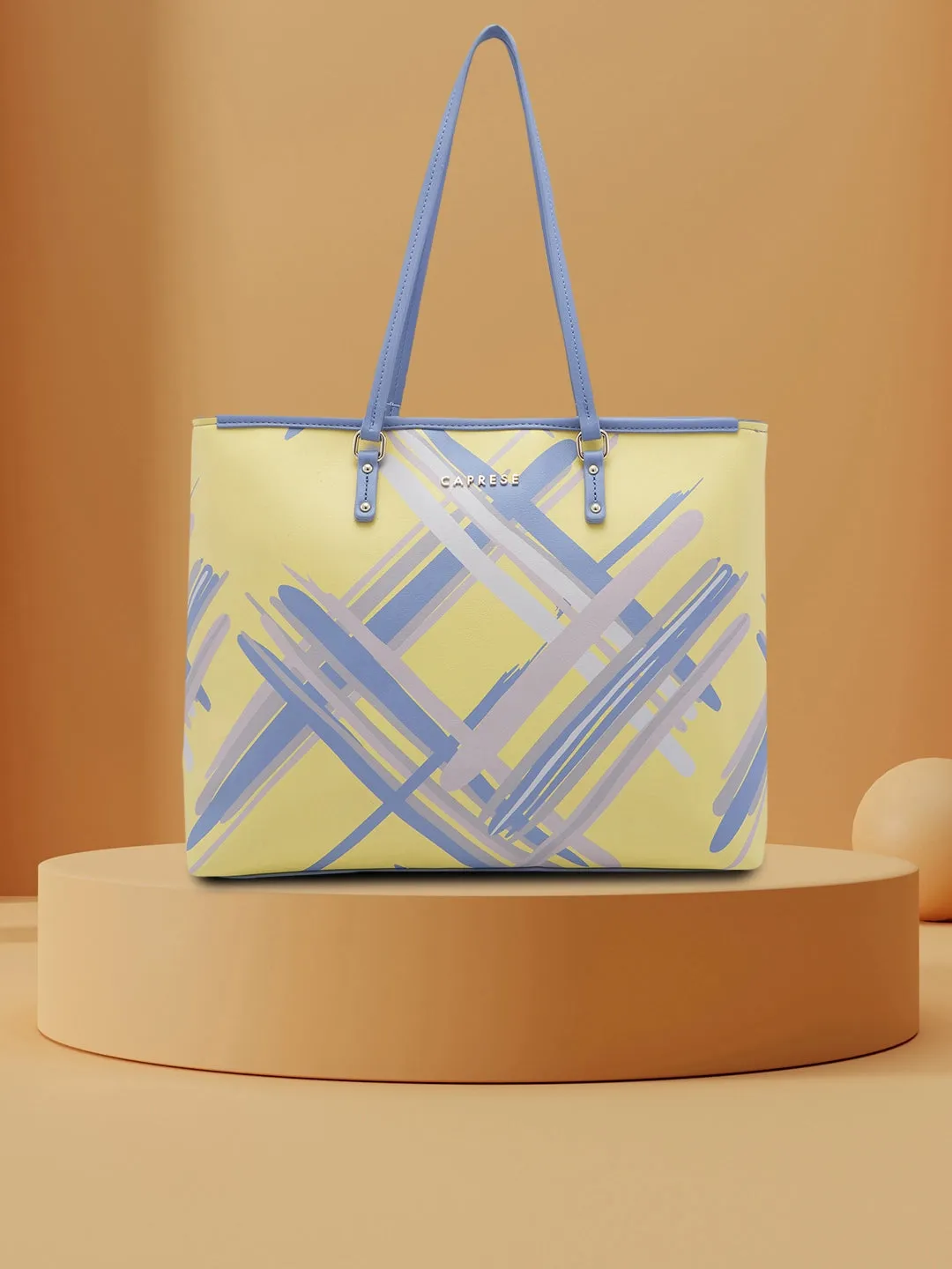 Caprese Renee Large Yellow Tote Bag