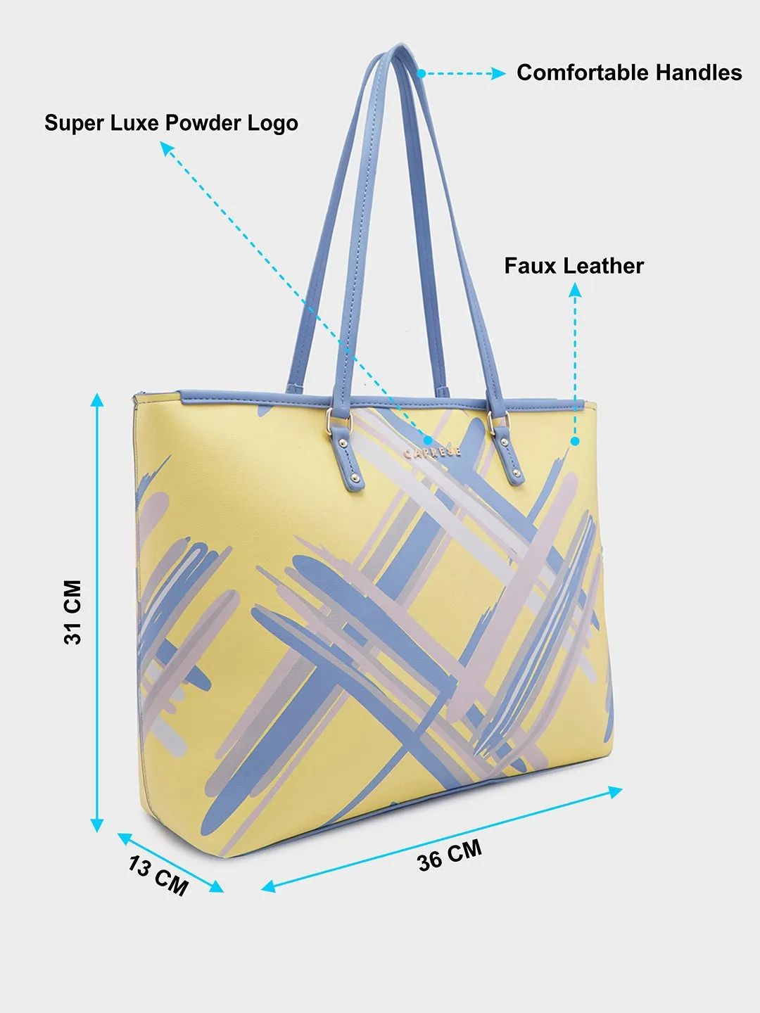 Caprese Renee Large Yellow Tote Bag