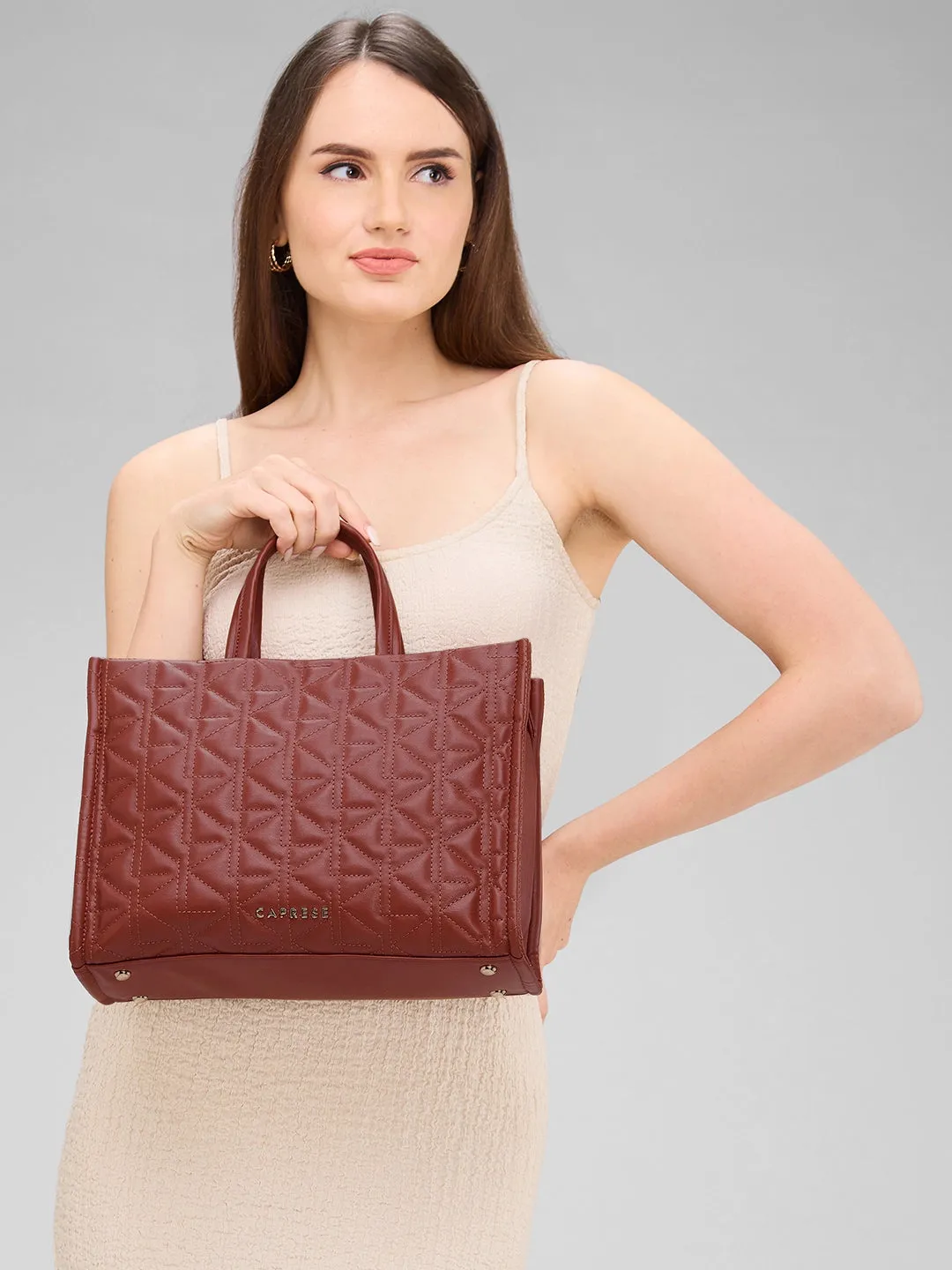 Caprese Ritva Medium Brown Tote Bag